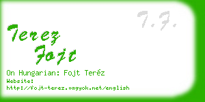 terez fojt business card